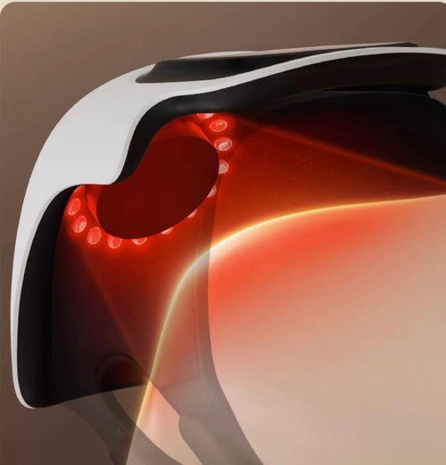 Appareil de massage de genou intelligente avec chaleur, luminothérapie rouge et massage par vibrations